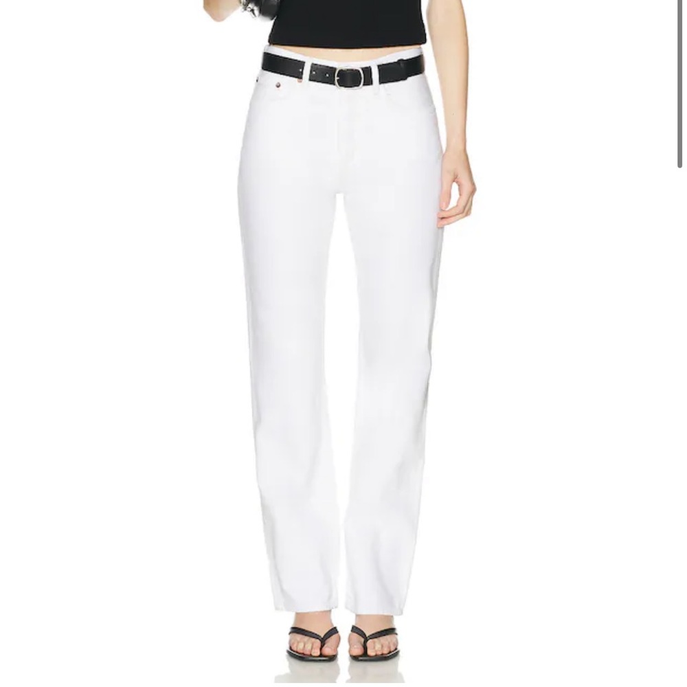 Agolde Lana Straight White Jeans